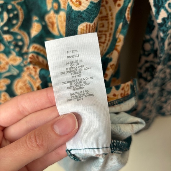 Belle by Kim Gravel Boho Mixed Print TripleLuxe Soft Modal Blend Shirt - Picture 8 of 10